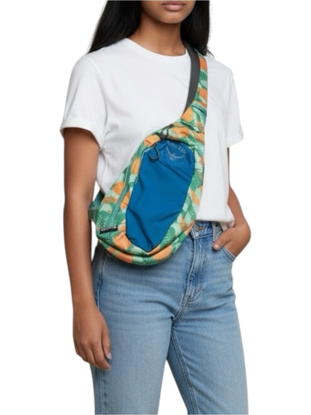 Osprey Daylite Sling Backpack in Honey Bee Deep Sea Blue Limited Series Pattern - Picture 3 of 12